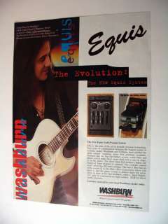 Washburn EA26 Craig Chaquico Guitar 1996 print Ad  