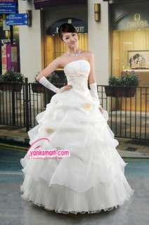 Light champagne long tail bright stain bra style elegant wedding dress 