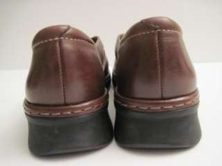 Clarks Brown Leather Mary Jane style Velcro shoes Womens 7 M  