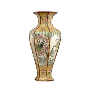  Phoenix Vista Pattern Decorated Colored Vase and Decor, 5 