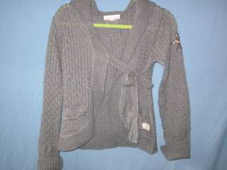 Odd Molly Uncorporated Gray Cardigan Wrap Sweater Sz 1 Women Hooded 