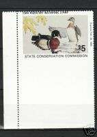 1984 Iowa IA 13 State Duck Stamp ERROR BW  