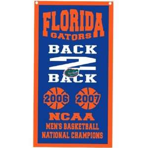   Basketball National Champions Back to Back Royal Blue Vertical Banner