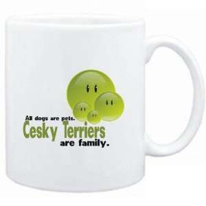    Mug White FAMILY DOG Cesky Terriers Dogs: Sports & Outdoors