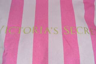Victorias Secret Pink Stripe Canvas Tote Bag Beach Bag   Brand New 