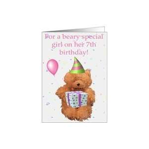  Beary Special 7th Birthday Girl Card Toys & Games