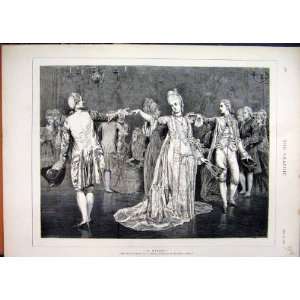  1875 Men Women Dancing Romance Victorian Old Print: Home 