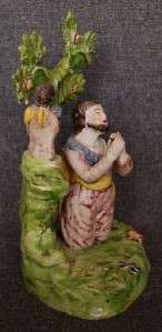 EARLY 19C STAFFORDSHIRE PEARLWARE FIGURE OF CHRIST IN THE GARDEN OF 