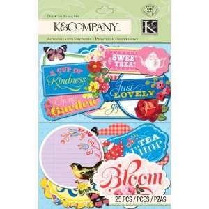  K&Company Die cut Label Stickers, Bloomscape Arts, Crafts 
