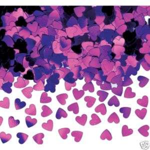 PURPLE Sparkle HEARTS Table confetti sprinkles  
