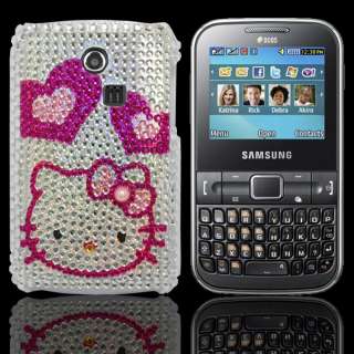 Bling Kitty Hard Case Cover For Samsung Ch@t 335 S3350  