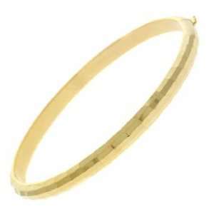    Vermeil (24k Gold over Sterling Silver) Hammered Bangle: Jewelry