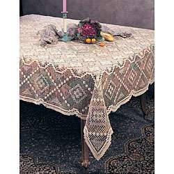 Tuscany Lace Ecru 36 inch Square Tablecloth  