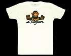 Zildjian Cymbals White Monkey Tee Shirt T Shirt Sizes S M L XL