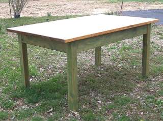 rustic primitive country pine farm table built to size  