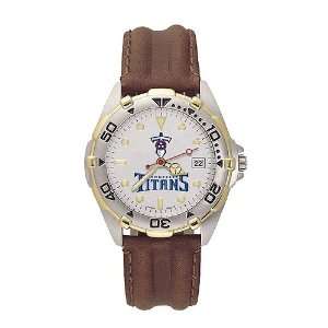   Titans (Sword) Mens NFL All Star Watch (Leather Band): Jewelry