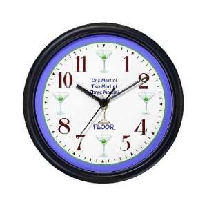  Funny Martini Humor Wall Clock by 