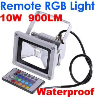 Waterproof Remote Control 10W RGB LED Flood Light 900LM  