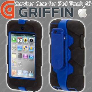 GENUINE Griffin Survivor Case for Apple iPod Touch 4G Black Blue Tough 