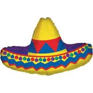  Colorful Hispanic Sombrero Hat 34 Mylar Balloon Toys 