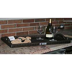 All weather Wicker Outdoor Serving Tray  