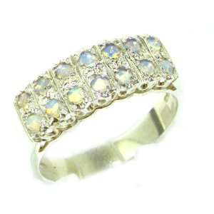  Solid English Sterling Silver Natural Opal Victorian Style 