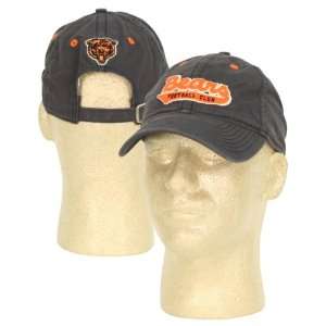  Chicago Bears Retro Logo Slouch Style Adjustable Hat  Navy 