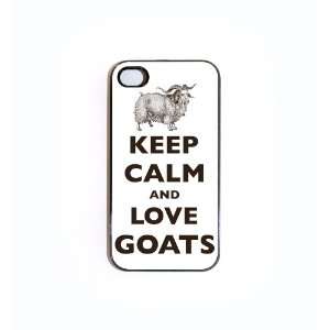  iPhone 4/4s Case Keep Calm And Love Goats: Cell Phones 