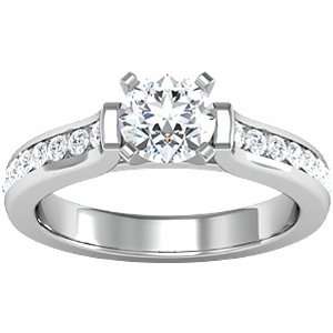  Platinum Diamond Engagement Ring   0.82 Ct. Jewelry