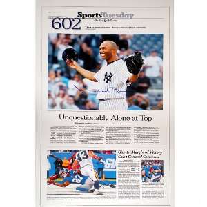  Mariano Rivera Autographed New York Times Cover 602