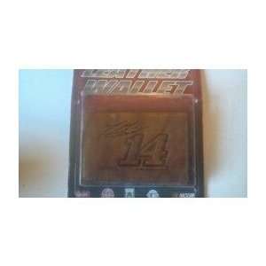 14 Tony Stewart Brown Leather Embossed Trifold Wallet  