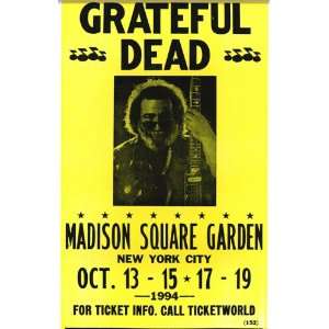   Dead At Madison Square Garden 14 X 22 Vintage Style Concert Poster