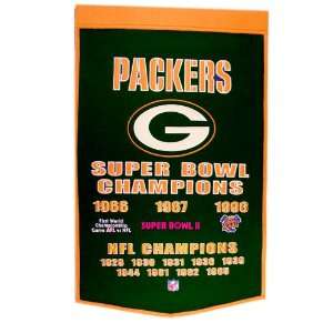  Green Bay Packers Large Dynasty Banner: Sports & Outdoors