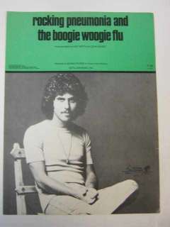ROCKING PNEUMONIA AND THE BOOGIE WOOGIE FLU SHEET MUSIC JOHNNY RIVERS 