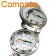 Mini Outdoor Camping Keychain Survival Compass Mirror  