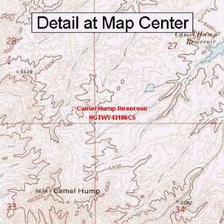 USGS Topographic Quadrangle Map   Camel Hump Reservoir, Wyoming 