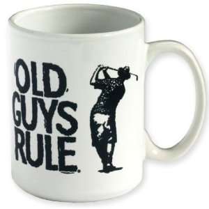  OLD GUYS RULE SLICE GUY COFFEE MUG   O/S   WHITE: Sports 