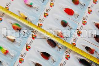 The Best Price 30 Pcs Assorted Fishing Lure Spinner Baits with Hooks 