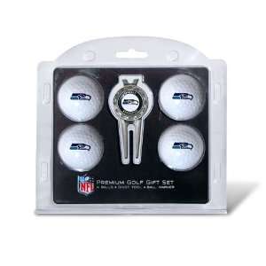  Seattle Seahawks NFL 4 Ball/Divot Tool Set: Sports 