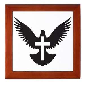  Keepsake Box Mahogany Dove with Cross for Peace 