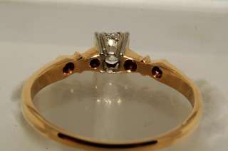 1000 .23CT ANTIQUE ART DECO OLD MINER CUT DIAMOND ENGAGEMENT RING 
