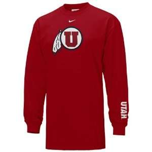   Utah Utes Crimson College Classic Long Sleeve T shirt Sports