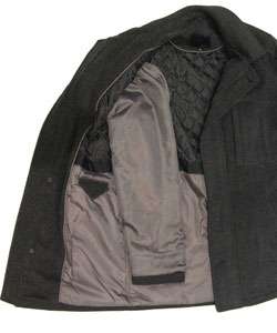 Utex Mens Cashmere blend Stand Collar Coat  