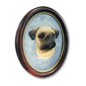  Fawn Pug Sculptured 3D Dog Portrait: Home & Kitchen