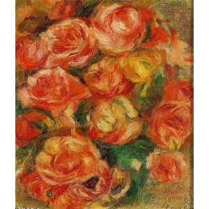    Auguste Renoir   32 x 38 inches   A Bowlful of Roses