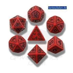  Runic Red/Black 7 piece Dice Set Toys & Games