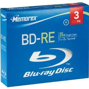  BD RE Blu ray Rewritable Disc 3 pack (97947)   Office 