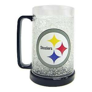   Steelers Freezer Mug   Set of Two Crystal Glasses