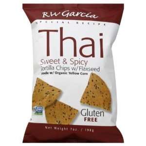 Rw Garcia, Chip Tort Thai W Flax, 7 OZ (Pack of 6)  