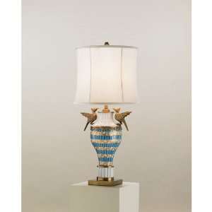  Currey & Company 6990 Blue/White/Brass Skylark Table Lamp 